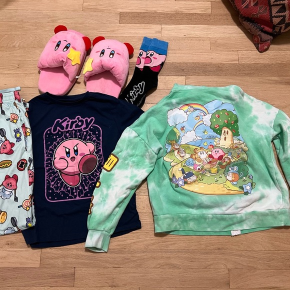 Kirby Themed Hoodie and Pajama Set - Picture 2 of 6